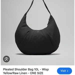 Lululemon Black Pleated Shoulder Bag